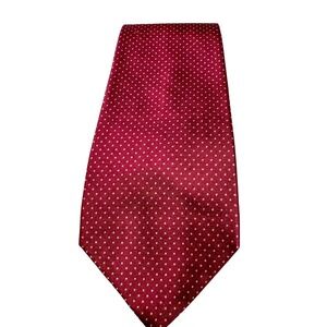 Polo Ralph Lauren Tie Mens One Size Red Silk Polka Dot Handmade USA Classic